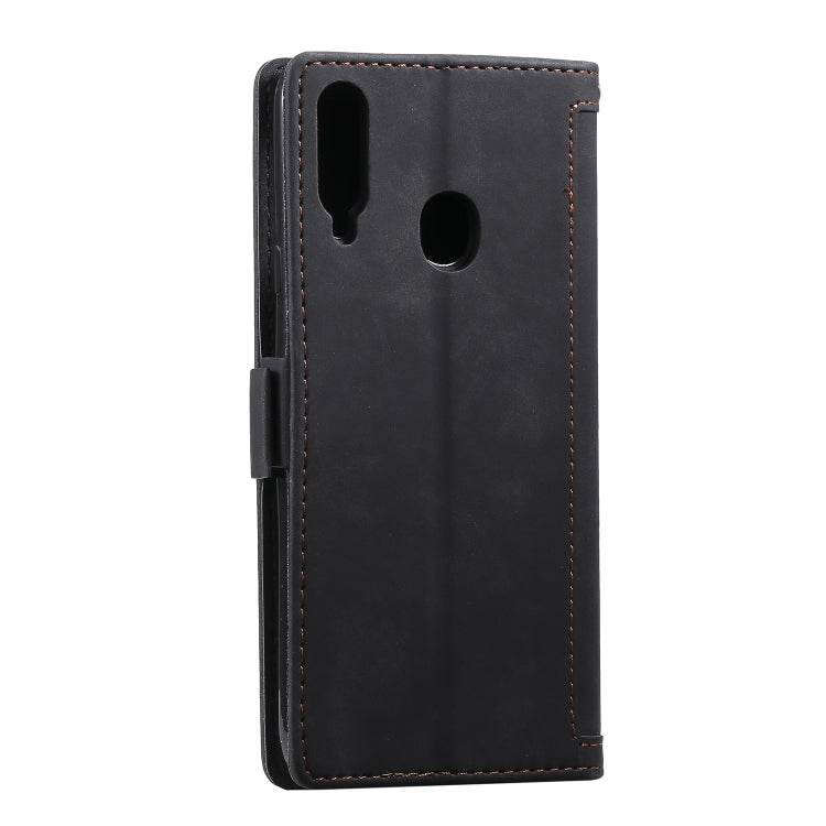 For Galaxy A20s Retro Splicing Horizontal Flip Leather Case with Card Slots & Holder & Wallet