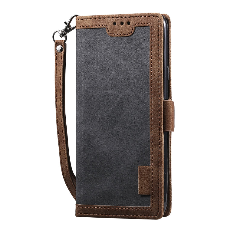 For Galaxy A20s Retro Splicing Horizontal Flip Leather Case with Card Slots & Holder & Wallet
