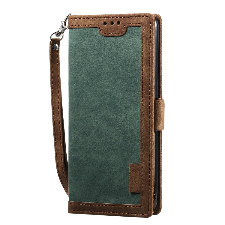 For Galaxy A20s Retro Splicing Horizontal Flip Leather Case with Card Slots & Holder & Wallet