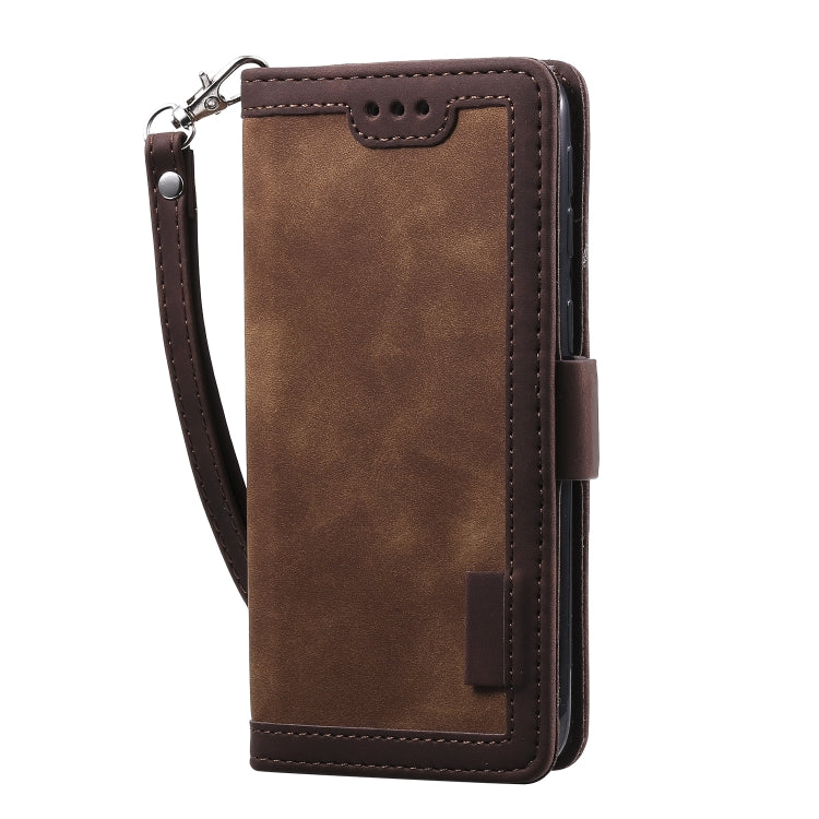 For Galaxy A40 Retro Splicing Horizontal Flip Leather Case with Card Slots & Holder & Wallet