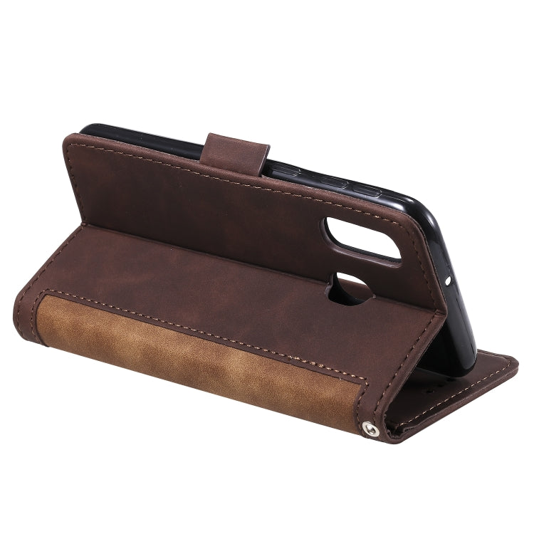 For Galaxy A40 Retro Splicing Horizontal Flip Leather Case with Card Slots & Holder & Wallet