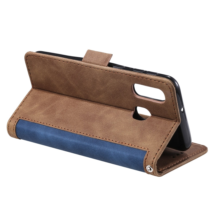 For Galaxy A40 Retro Splicing Horizontal Flip Leather Case with Card Slots & Holder & Wallet