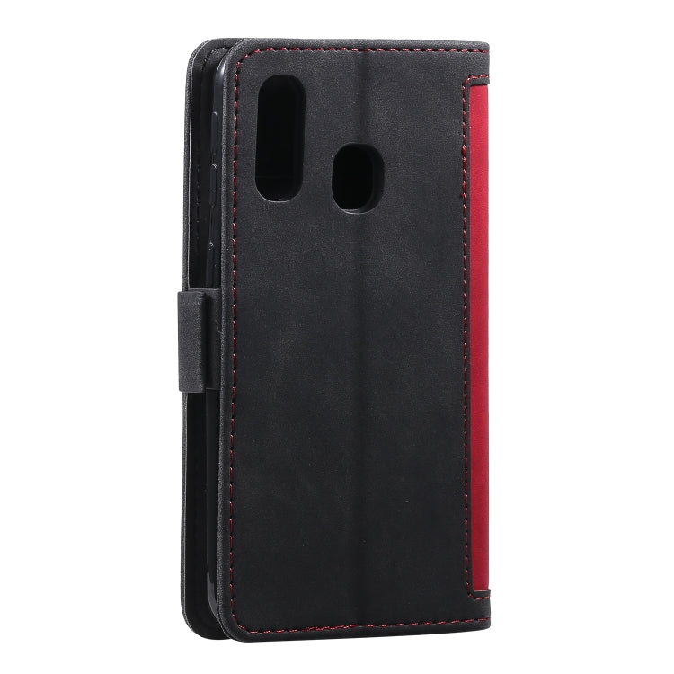 For Galaxy A40 Retro Splicing Horizontal Flip Leather Case with Card Slots & Holder & Wallet