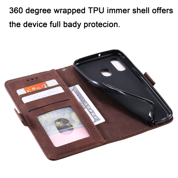 For Galaxy A40 Retro Splicing Horizontal Flip Leather Case with Card Slots & Holder & Wallet