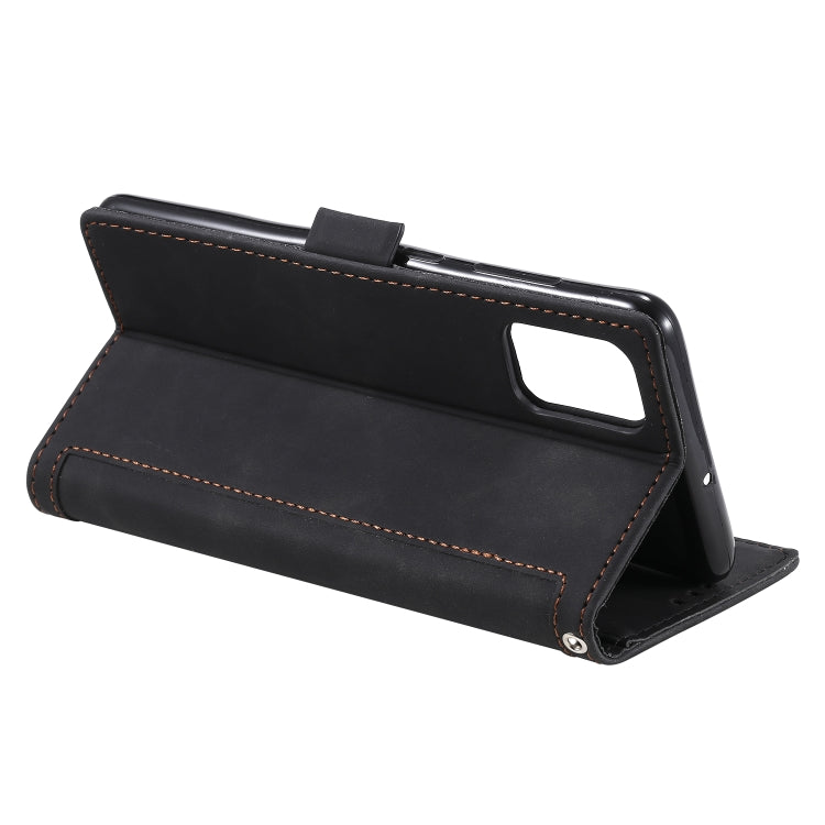 For Galaxy A41 Retro Splicing Horizontal Flip Leather Case with Card Slots & Holder & Wallet