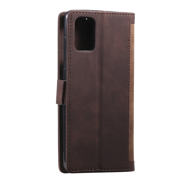 For Galaxy A41 Retro Splicing Horizontal Flip Leather Case with Card Slots & Holder & Wallet