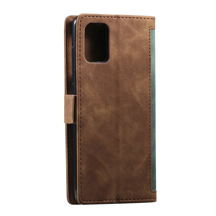 For Galaxy A51 Retro Splicing Horizontal Flip Leather Case with Card Slots & Holder & Wallet