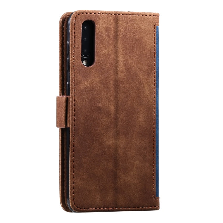 For Galaxy A70 Retro Splicing Horizontal Flip Leather Case with Card Slots & Holder & Wallet