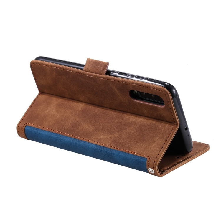 For Galaxy A70 Retro Splicing Horizontal Flip Leather Case with Card Slots & Holder & Wallet