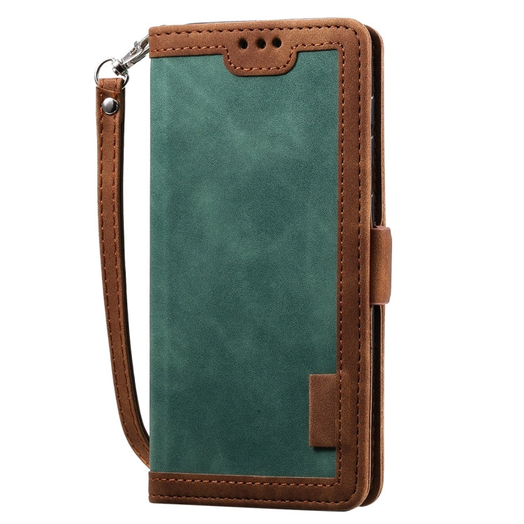 For Galaxy A70 Retro Splicing Horizontal Flip Leather Case with Card Slots & Holder & Wallet