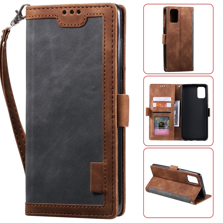 For Galaxy A71 Retro Splicing Horizontal Flip Leather Case with Card Slots & Holder & Wallet