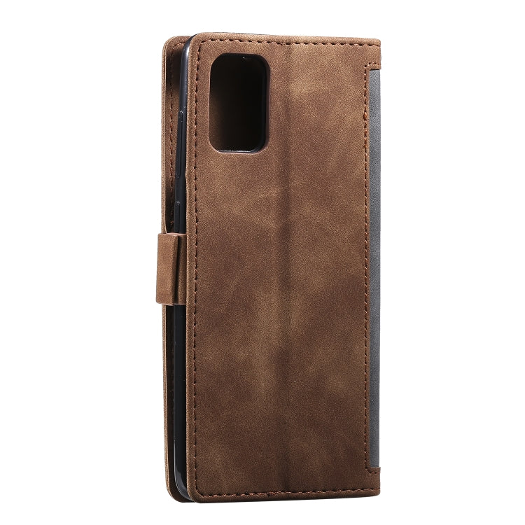 For Galaxy A71 Retro Splicing Horizontal Flip Leather Case with Card Slots & Holder & Wallet