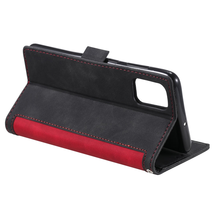 For Galaxy A91 / S10 Lite Retro Splicing Horizontal Flip Leather Case with Card Slots & Holder & Wallet