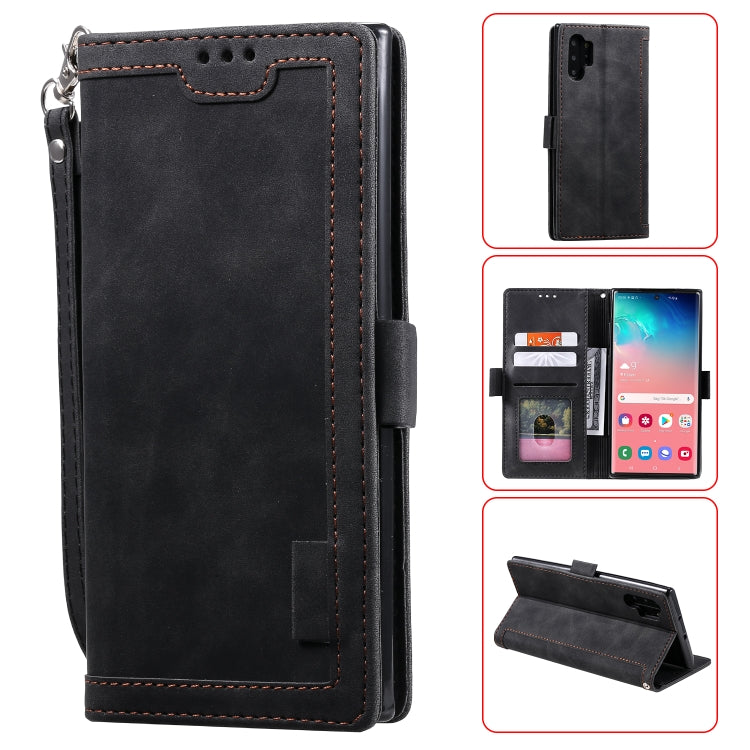 For Galaxy Note 10 Pro Retro Splicing Horizontal Flip Leather Case with Card Slots & Holder & Wallet