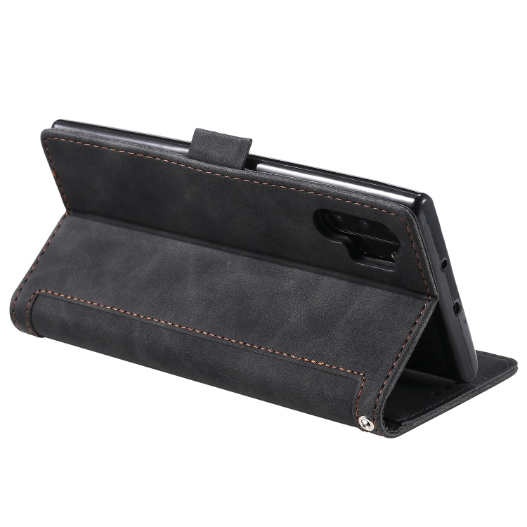 For Galaxy Note 10 Pro Retro Splicing Horizontal Flip Leather Case with Card Slots & Holder & Wallet