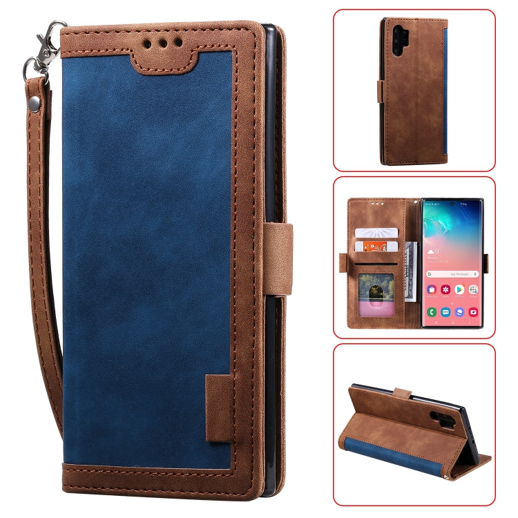 For Galaxy Note 10 Pro Retro Splicing Horizontal Flip Leather Case with Card Slots & Holder & Wallet