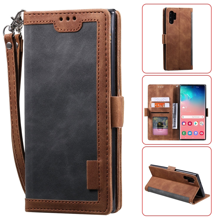 For Galaxy Note 10 Pro Retro Splicing Horizontal Flip Leather Case with Card Slots & Holder & Wallet