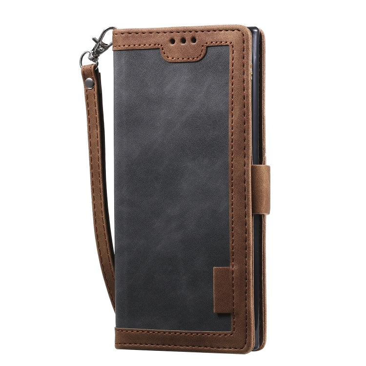 For Galaxy Note 10 Pro Retro Splicing Horizontal Flip Leather Case with Card Slots & Holder & Wallet