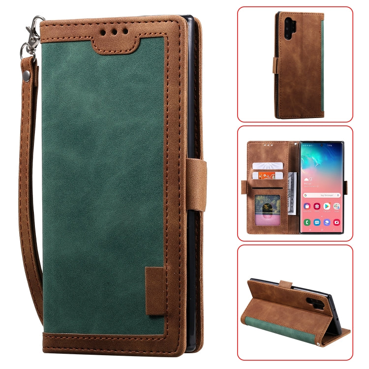 For Galaxy Note 10 Pro Retro Splicing Horizontal Flip Leather Case with Card Slots & Holder & Wallet