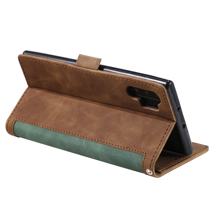 For Galaxy Note 10 Pro Retro Splicing Horizontal Flip Leather Case with Card Slots & Holder & Wallet