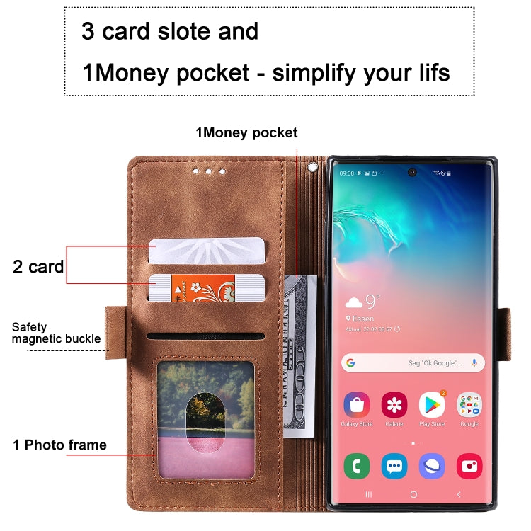 For Galaxy Note 10 Pro Retro Splicing Horizontal Flip Leather Case with Card Slots & Holder & Wallet