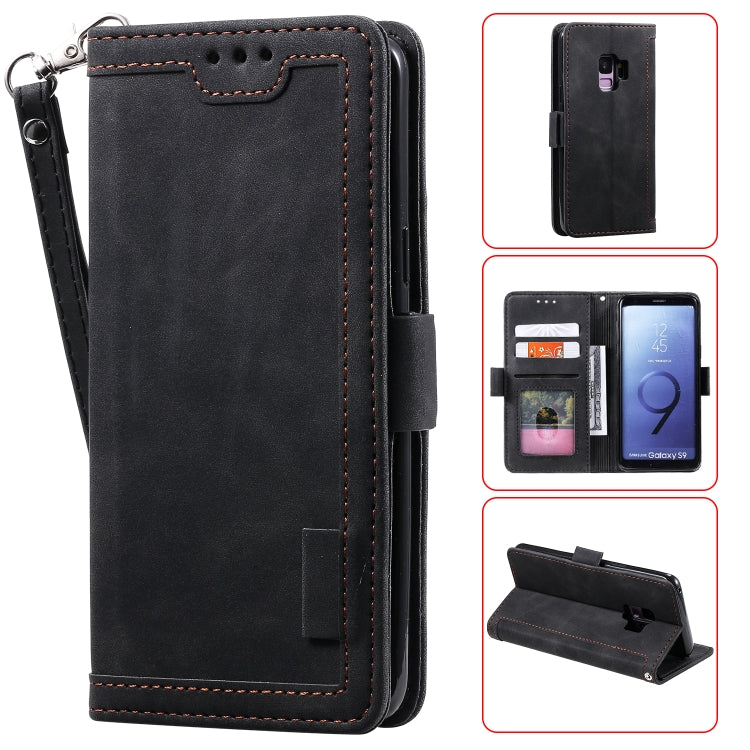 For Galaxy S9 Retro Splicing Horizontal Flip Leather Case with Card Slots & Holder & Wallet