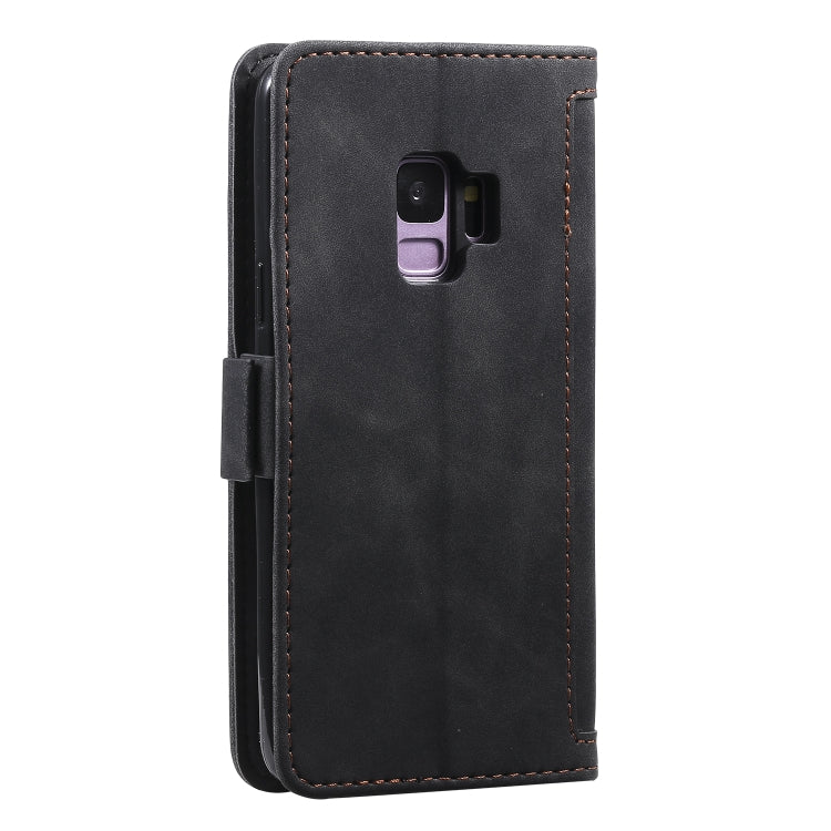 For Galaxy S9 Retro Splicing Horizontal Flip Leather Case with Card Slots & Holder & Wallet