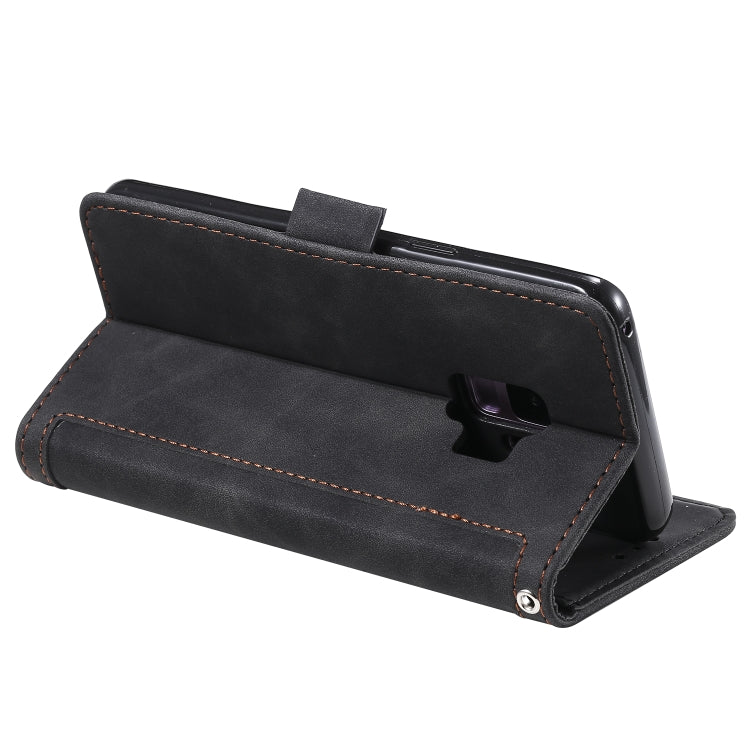 For Galaxy S9 Retro Splicing Horizontal Flip Leather Case with Card Slots & Holder & Wallet