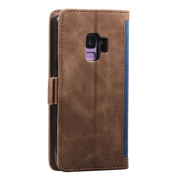 For Galaxy S9 Retro Splicing Horizontal Flip Leather Case with Card Slots & Holder & Wallet