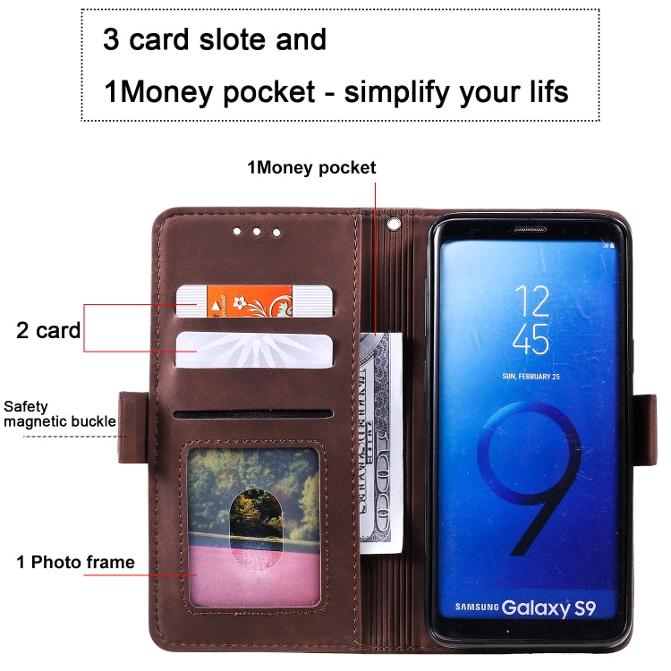 For Galaxy S9 Retro Splicing Horizontal Flip Leather Case with Card Slots & Holder & Wallet