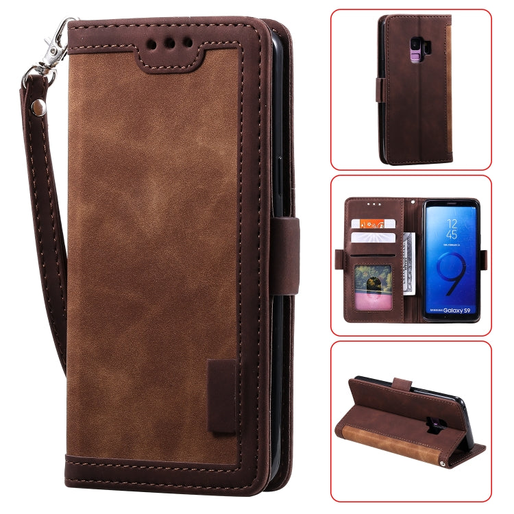For Galaxy S9 Plus Retro Splicing Horizontal Flip Leather Case with Card Slots & Holder & Wallet