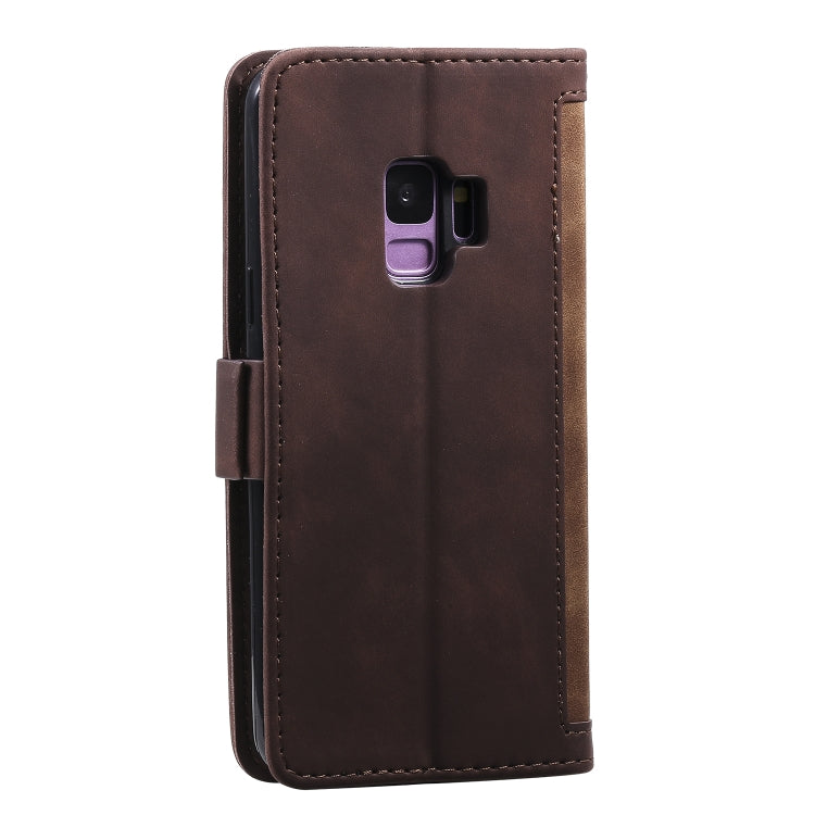 For Galaxy S9 Plus Retro Splicing Horizontal Flip Leather Case with Card Slots & Holder & Wallet