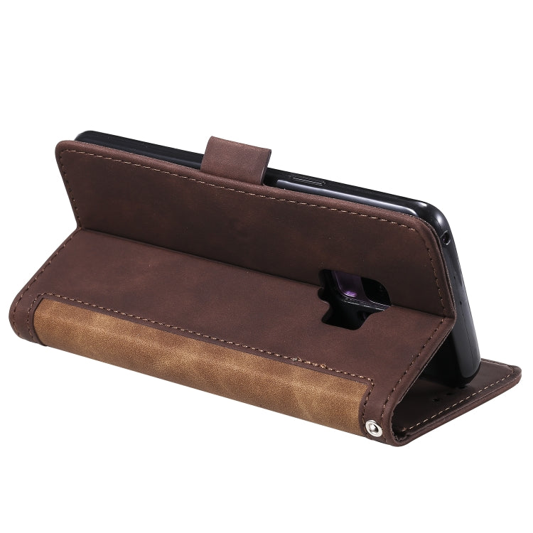 For Galaxy S9 Plus Retro Splicing Horizontal Flip Leather Case with Card Slots & Holder & Wallet