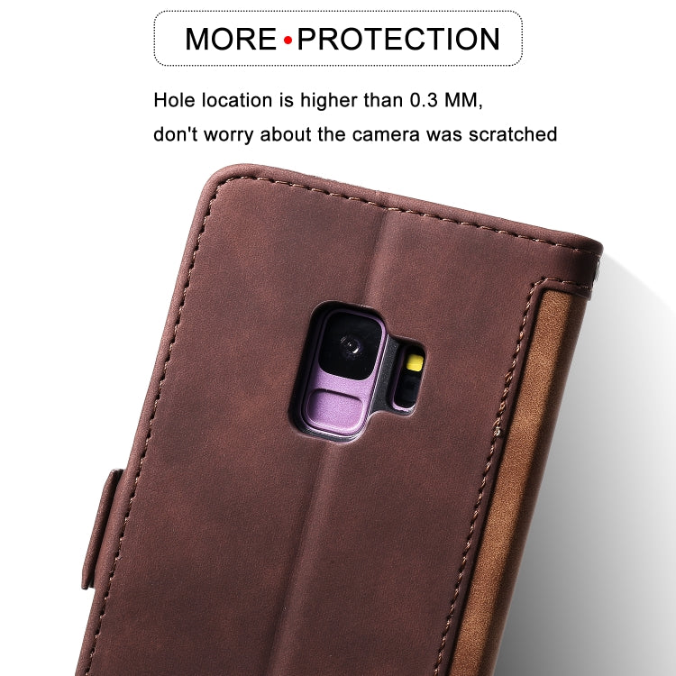 For Galaxy S9 Plus Retro Splicing Horizontal Flip Leather Case with Card Slots & Holder & Wallet