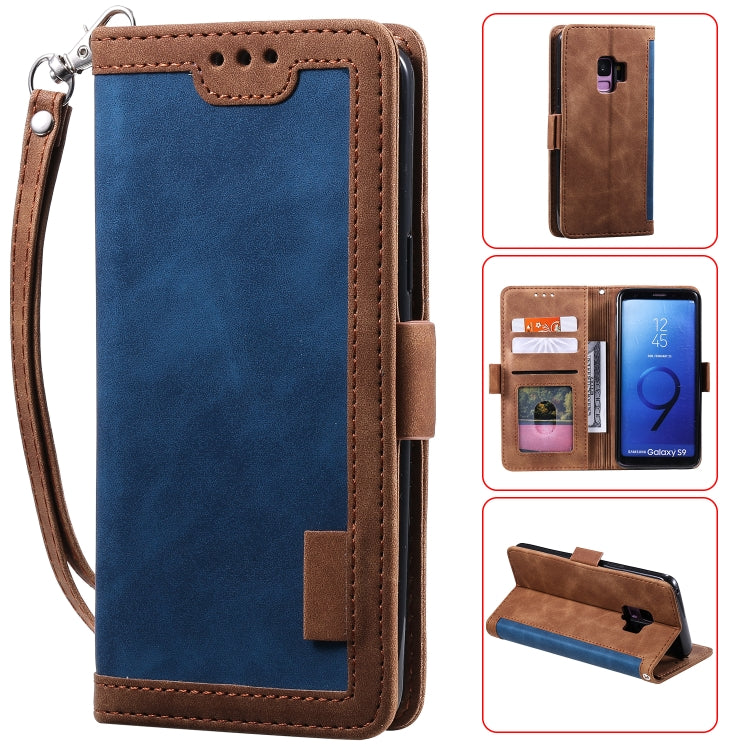 For Galaxy S9 Plus Retro Splicing Horizontal Flip Leather Case with Card Slots & Holder & Wallet