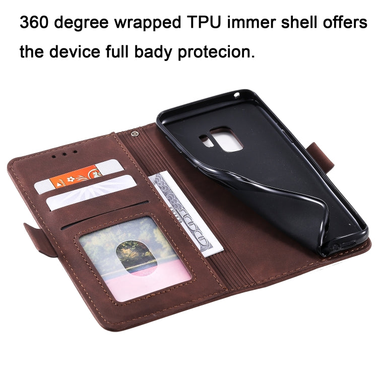 For Galaxy S9 Plus Retro Splicing Horizontal Flip Leather Case with Card Slots & Holder & Wallet