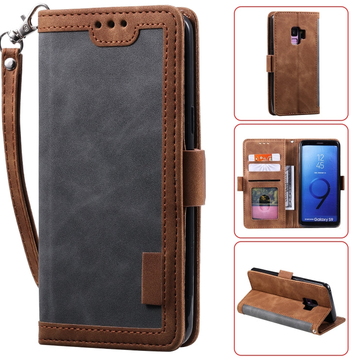 For Galaxy S9 Plus Retro Splicing Horizontal Flip Leather Case with Card Slots & Holder & Wallet