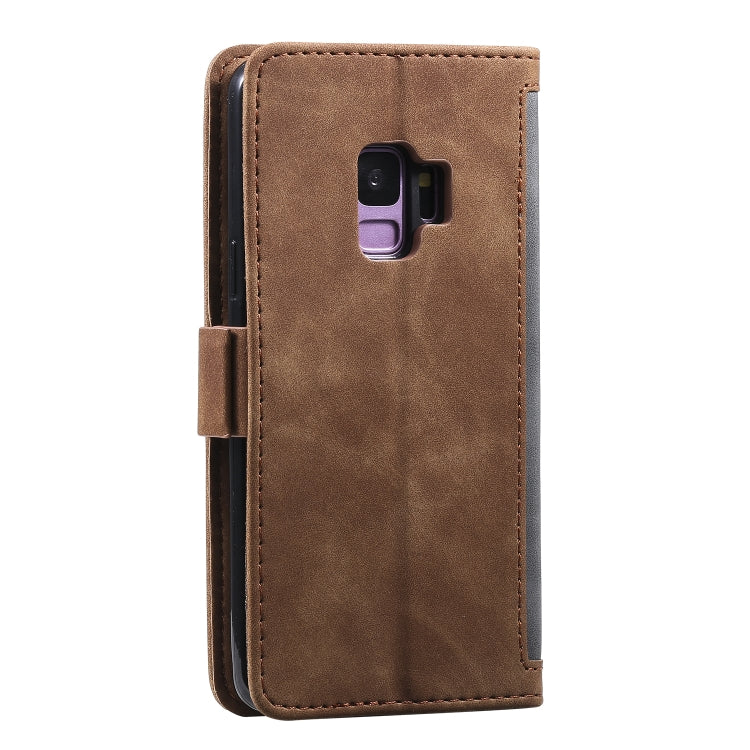 For Galaxy S9 Plus Retro Splicing Horizontal Flip Leather Case with Card Slots & Holder & Wallet