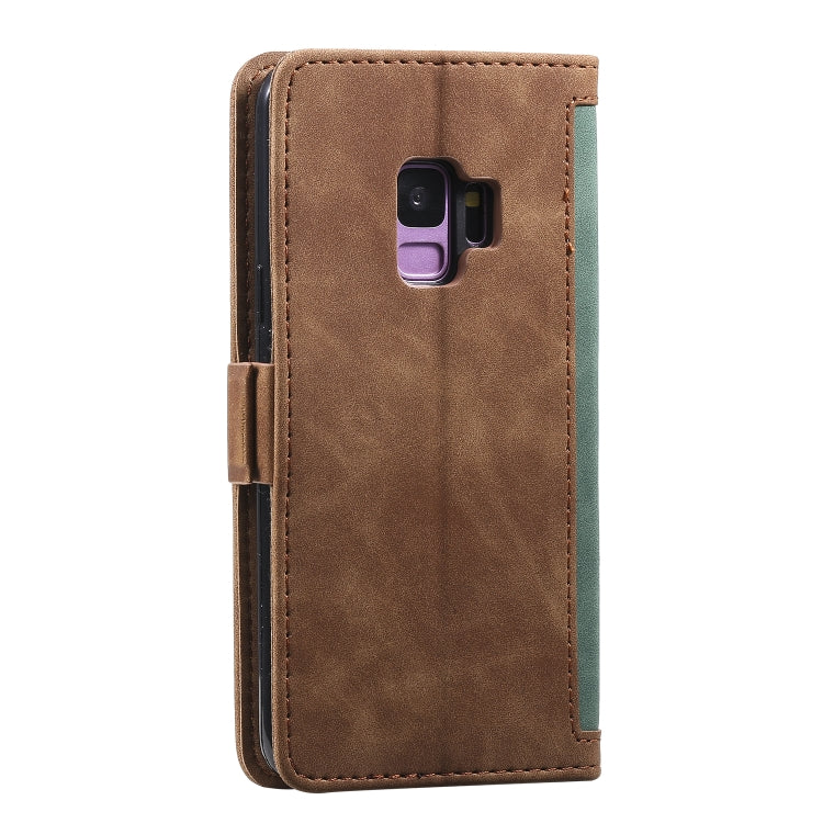 For Galaxy S9 Plus Retro Splicing Horizontal Flip Leather Case with Card Slots & Holder & Wallet
