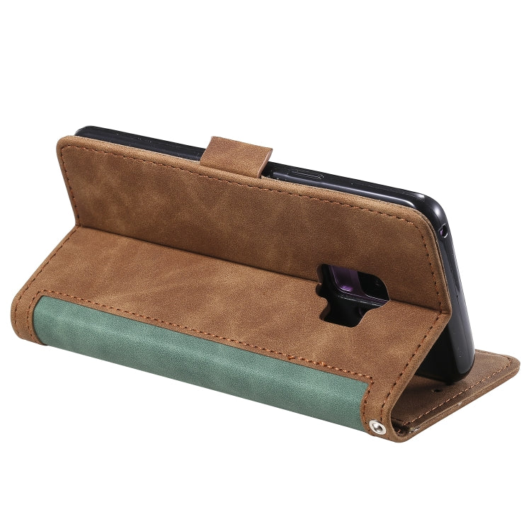 For Galaxy S9 Plus Retro Splicing Horizontal Flip Leather Case with Card Slots & Holder & Wallet