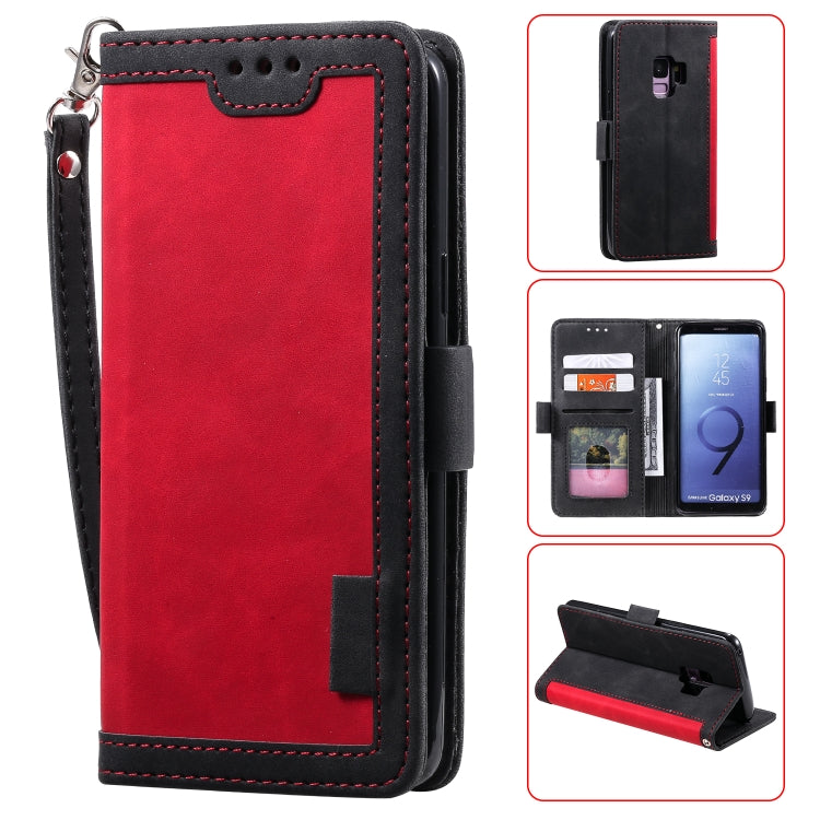For Galaxy S9 Plus Retro Splicing Horizontal Flip Leather Case with Card Slots & Holder & Wallet