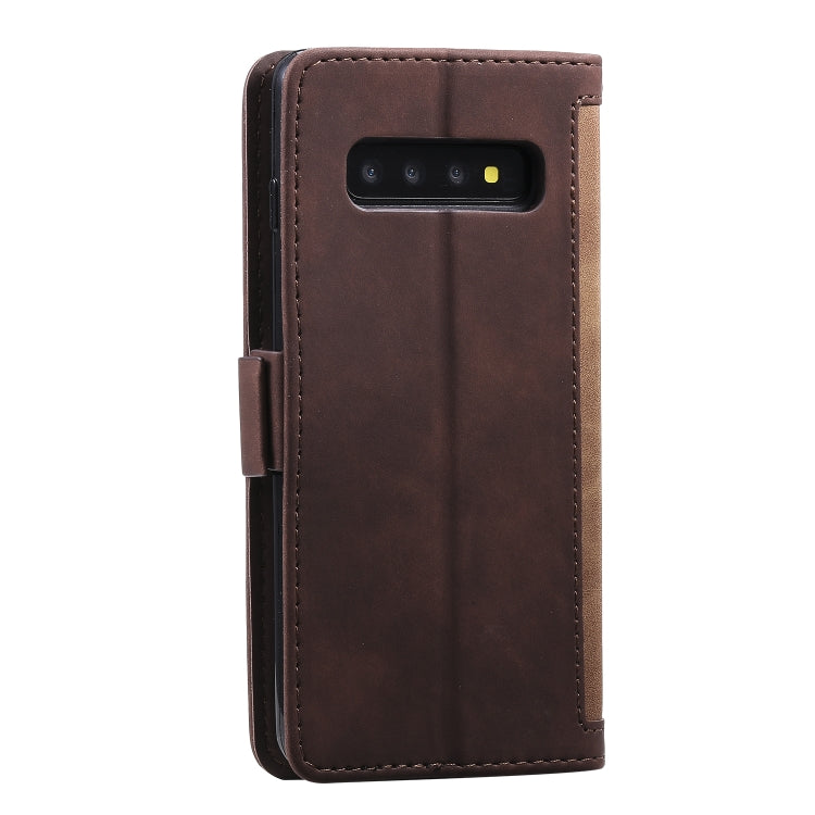 For Galaxy S10 Retro Splicing Horizontal Flip Leather Case with Card Slots & Holder & Wallet