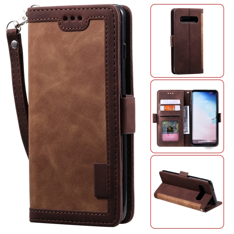 For Galaxy S10e Retro Splicing Horizontal Flip Leather Case with Card Slots & Holder & Wallet