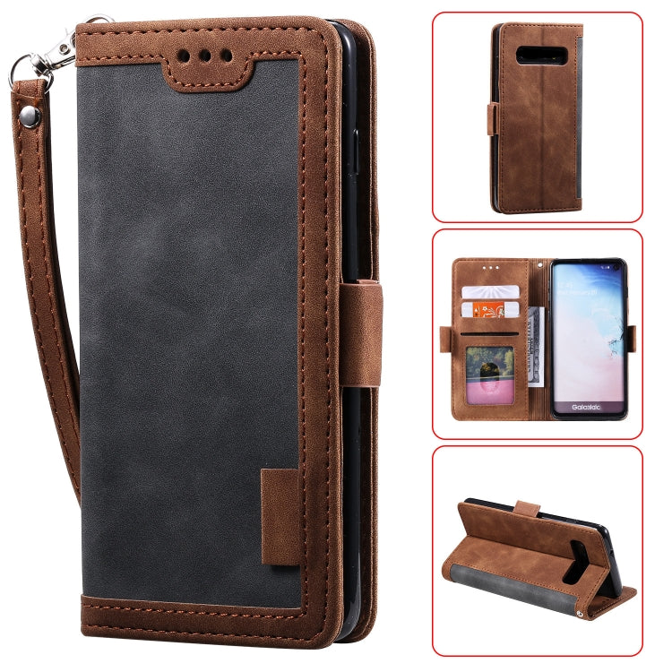 For Galaxy S10e Retro Splicing Horizontal Flip Leather Case with Card Slots & Holder & Wallet