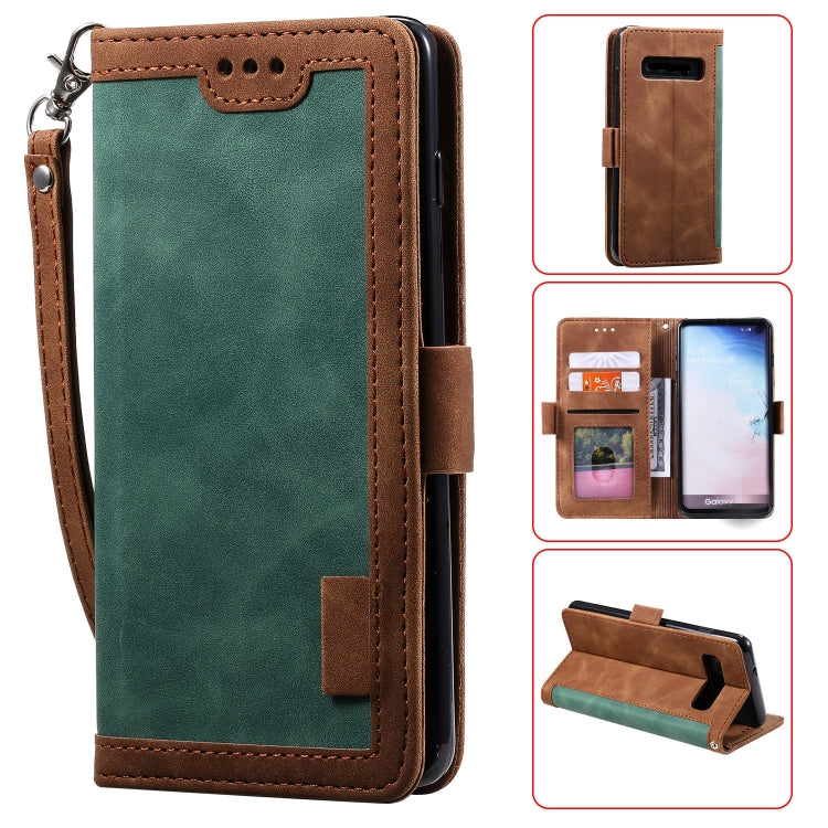 For Galaxy S10e Retro Splicing Horizontal Flip Leather Case with Card Slots & Holder & Wallet