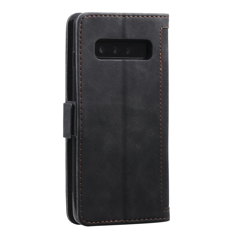 For Galaxy S10 Plus Retro Splicing Horizontal Flip Leather Case with Card Slots & Holder & Wallet