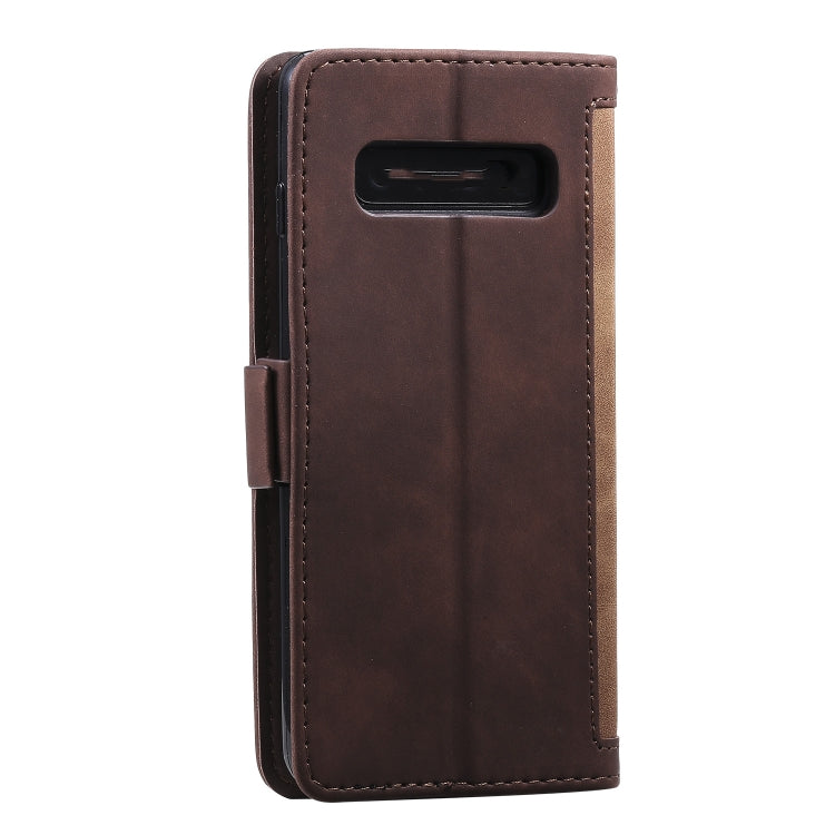 For Galaxy S10 Plus Retro Splicing Horizontal Flip Leather Case with Card Slots & Holder & Wallet