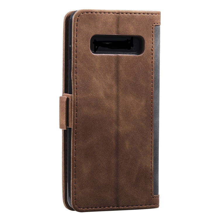 For Galaxy S10 Plus Retro Splicing Horizontal Flip Leather Case with Card Slots & Holder & Wallet