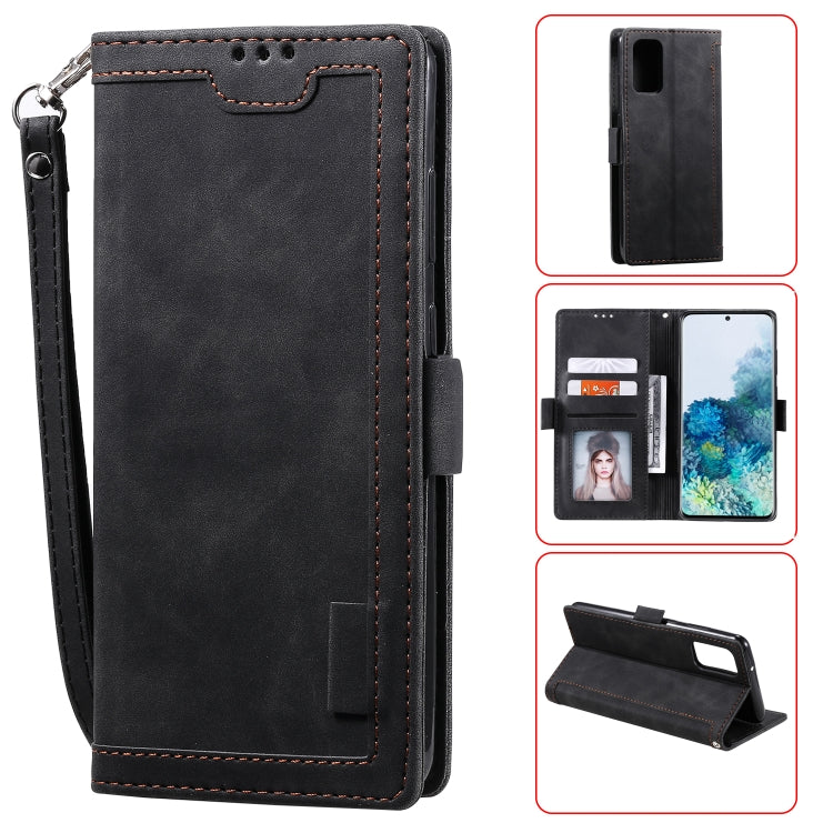 For Galaxy S20 Retro Splicing Horizontal Flip Leather Case with Card Slots & Holder & Wallet