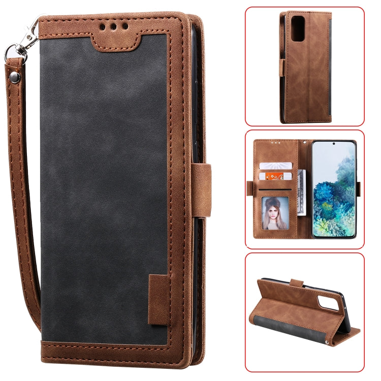 For Galaxy S20 Retro Splicing Horizontal Flip Leather Case with Card Slots & Holder & Wallet